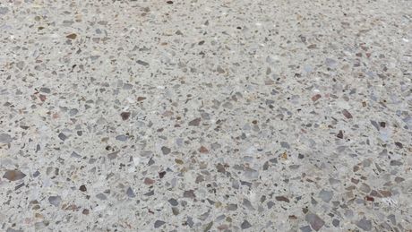 Honed Concrete under alfresco