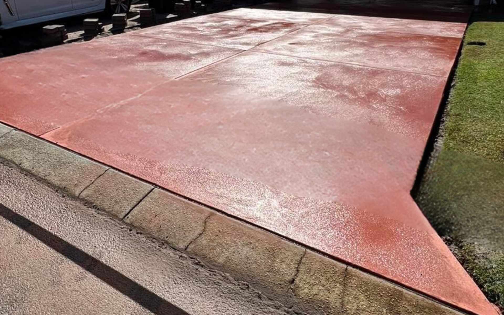 Coloured Concrete Driveway
