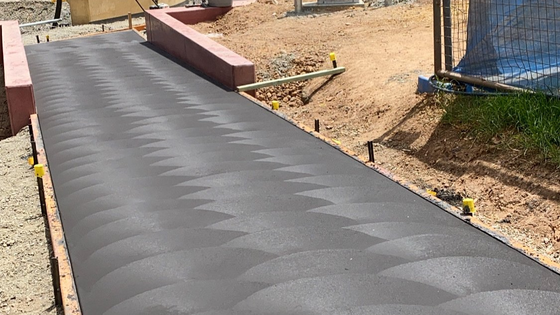 Standard grey concrete path Standard grey concrete path