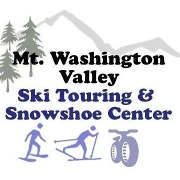 Logo: Mt. Washington Valley scene, a winding path leading to a mountain, with the text