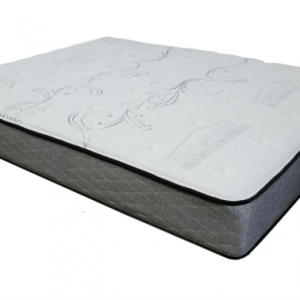 A white mattress with a black border on a white background