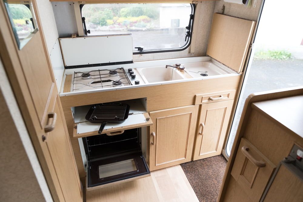 The Inside of a White Van is Being Remodelled — Capital Caravans Pty Ltd In Raleigh, NSW