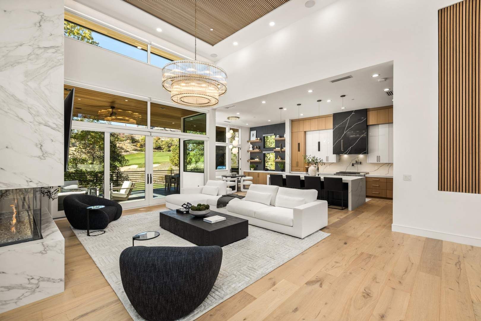 Luxury home in Meadow Vista with floor-to-ceiling windows, open-concept living, and high-end modern finishes.