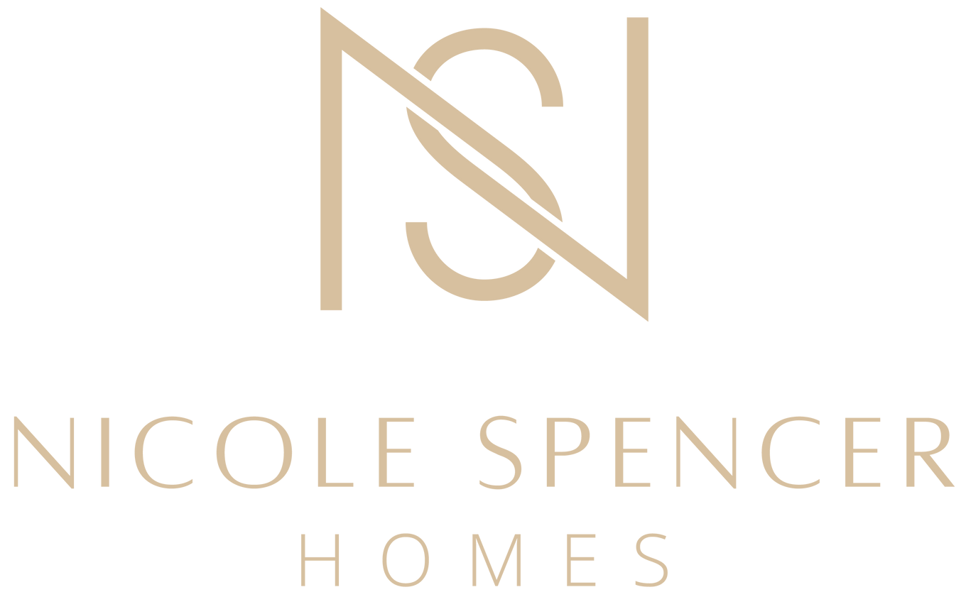Nicole Spencer Homes logo on a white background, branding for top real estate agent for luxury homes in Auburn, CA.