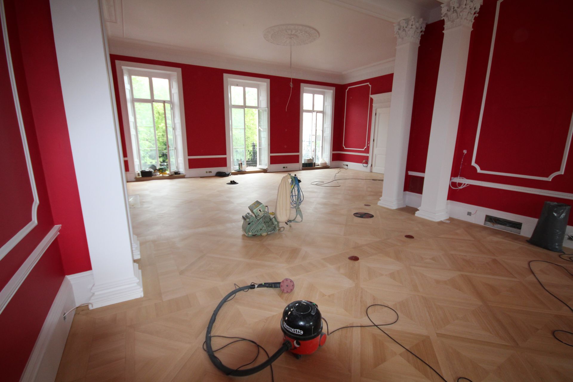 German Embassy Floor being Sanded and Screened by Dyfed Richards
