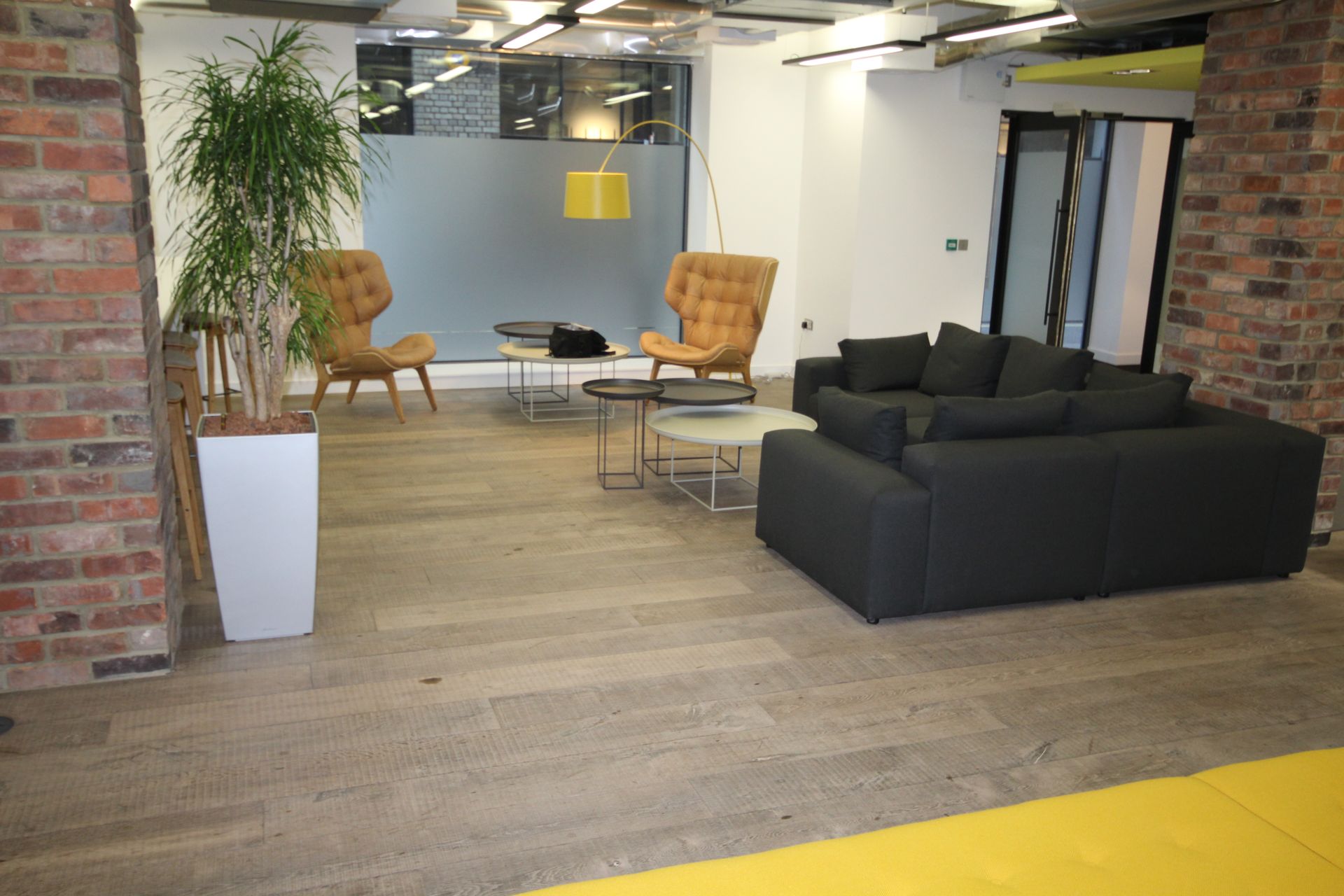 Flooring with Smoked Oak Finish in the lounge area of Snapchat, London
