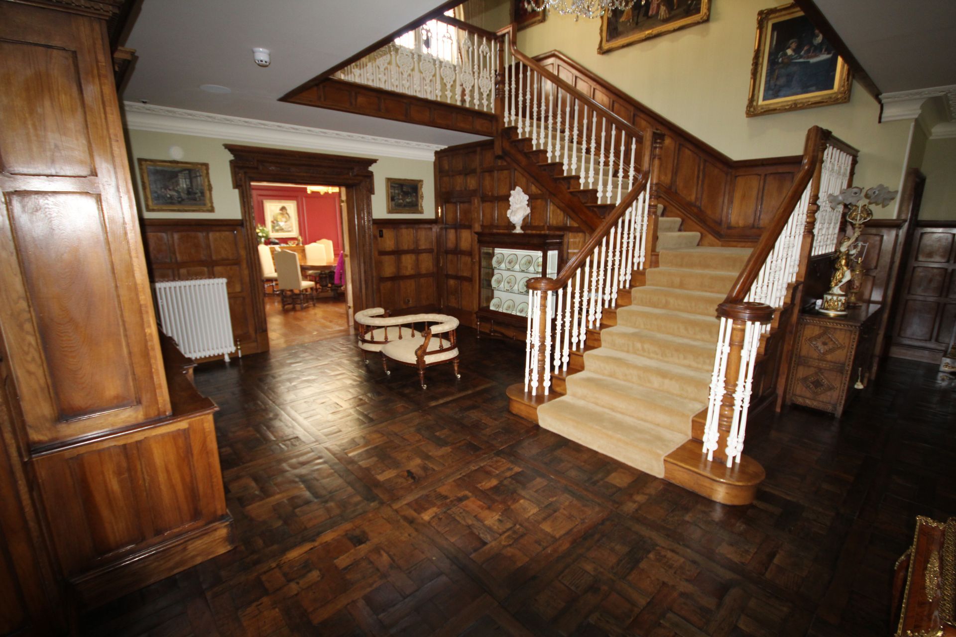 Greenstead Green hallway fitted with Antique Oak Flooring