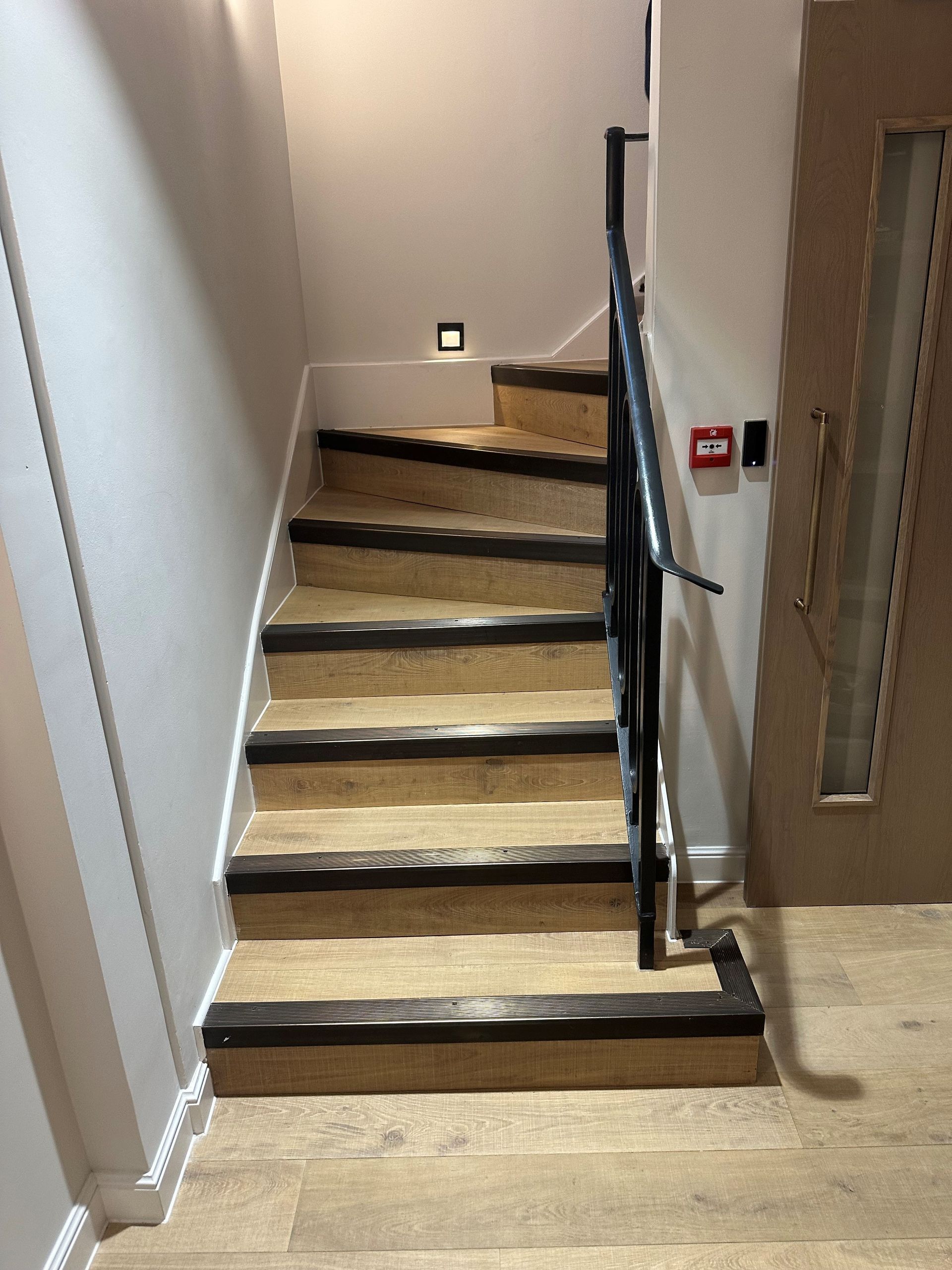Staircase with Metal Nosings being fitted by Dyfed Richards