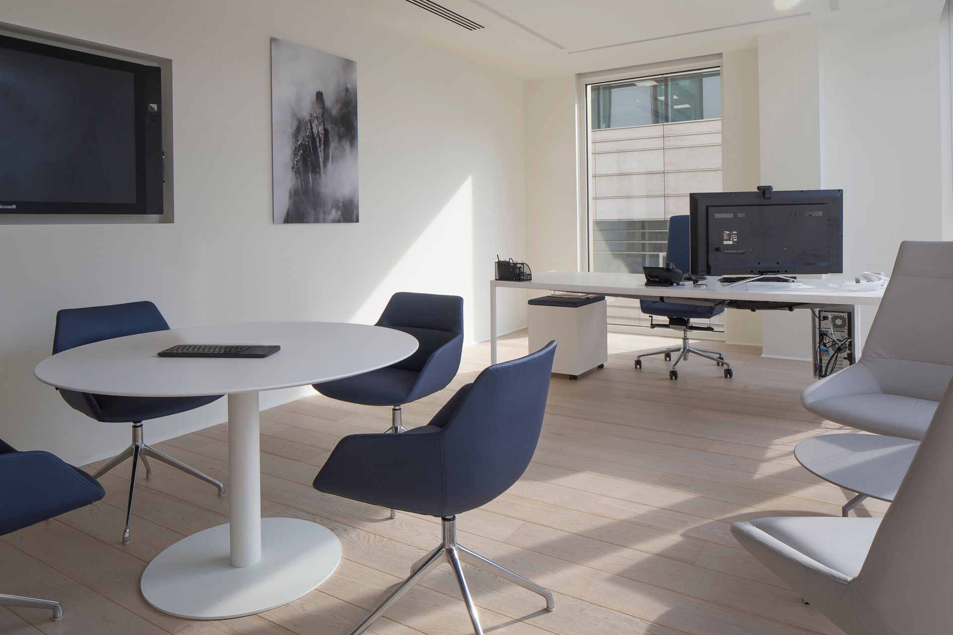 White Oil Flooring in office at Algebris Investment