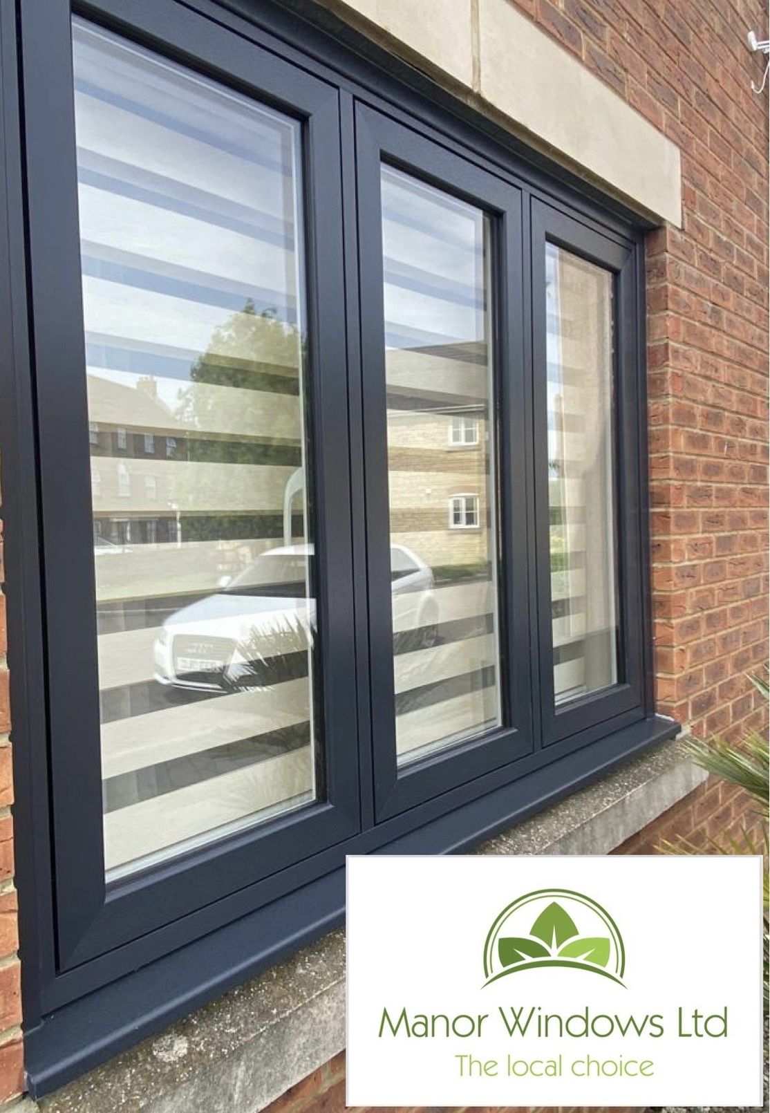 Grey Flush Window
