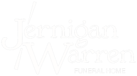 "Jennigan-Warren Funeral Home" written in an elegant, cursive script.