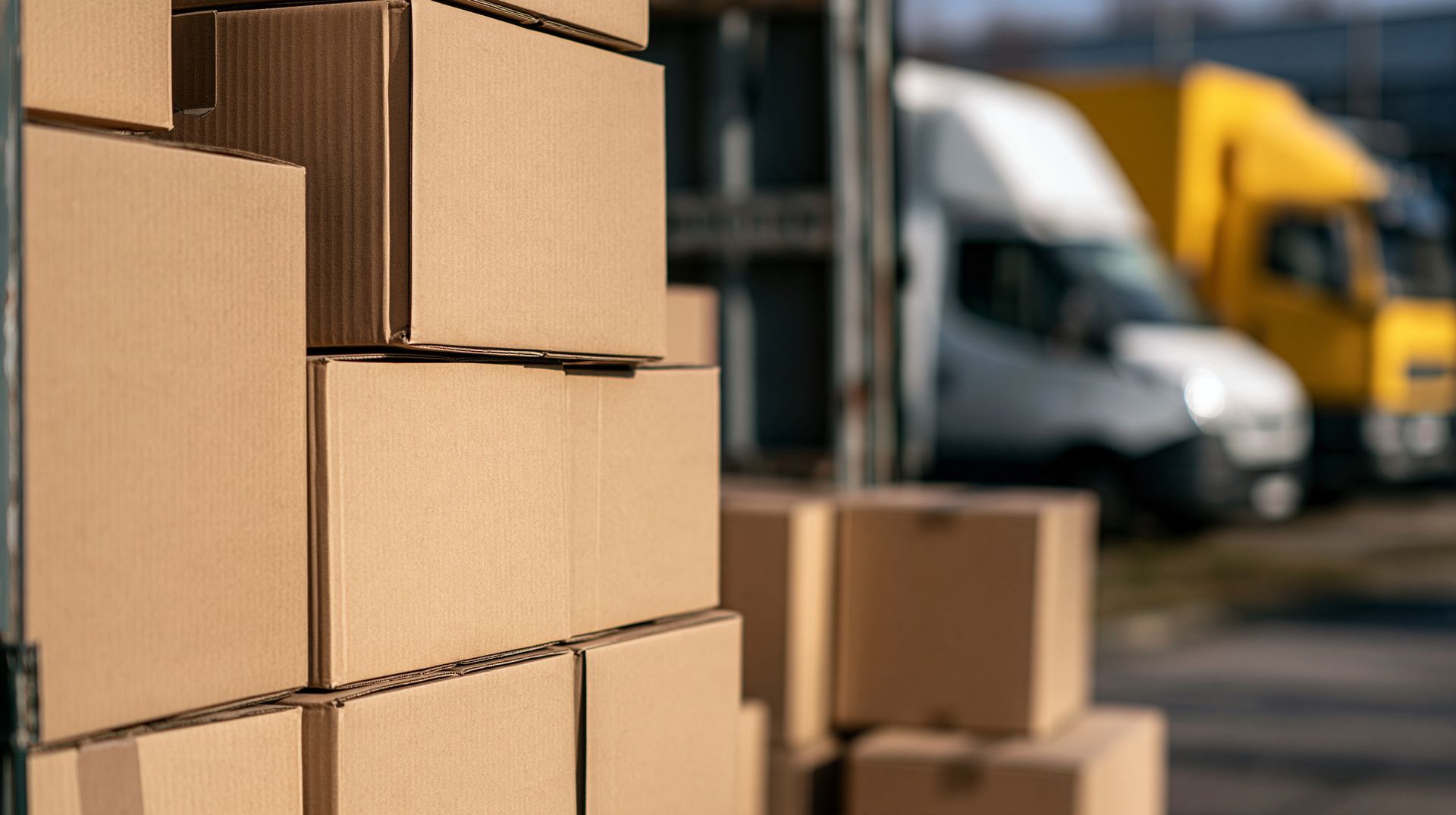 Crew performing loading services, staging and securing freight for trailer departure