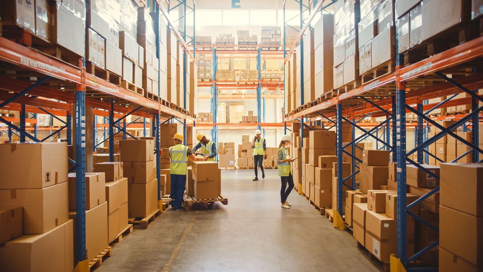 Warehouse team sorting inventory to ensure seamless and reliable logistic services. Warehouse team sorting inventory to ensure seamless and reliable logistic services.