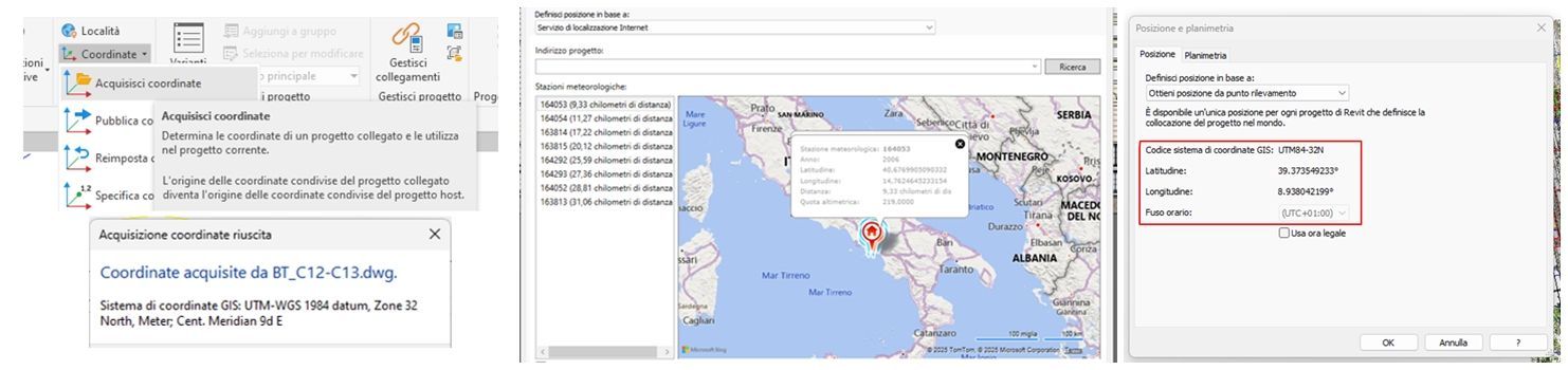 Georeferenza BIM, Modelli Revit, Coordinate Condivise, RVT, DWG, GIS