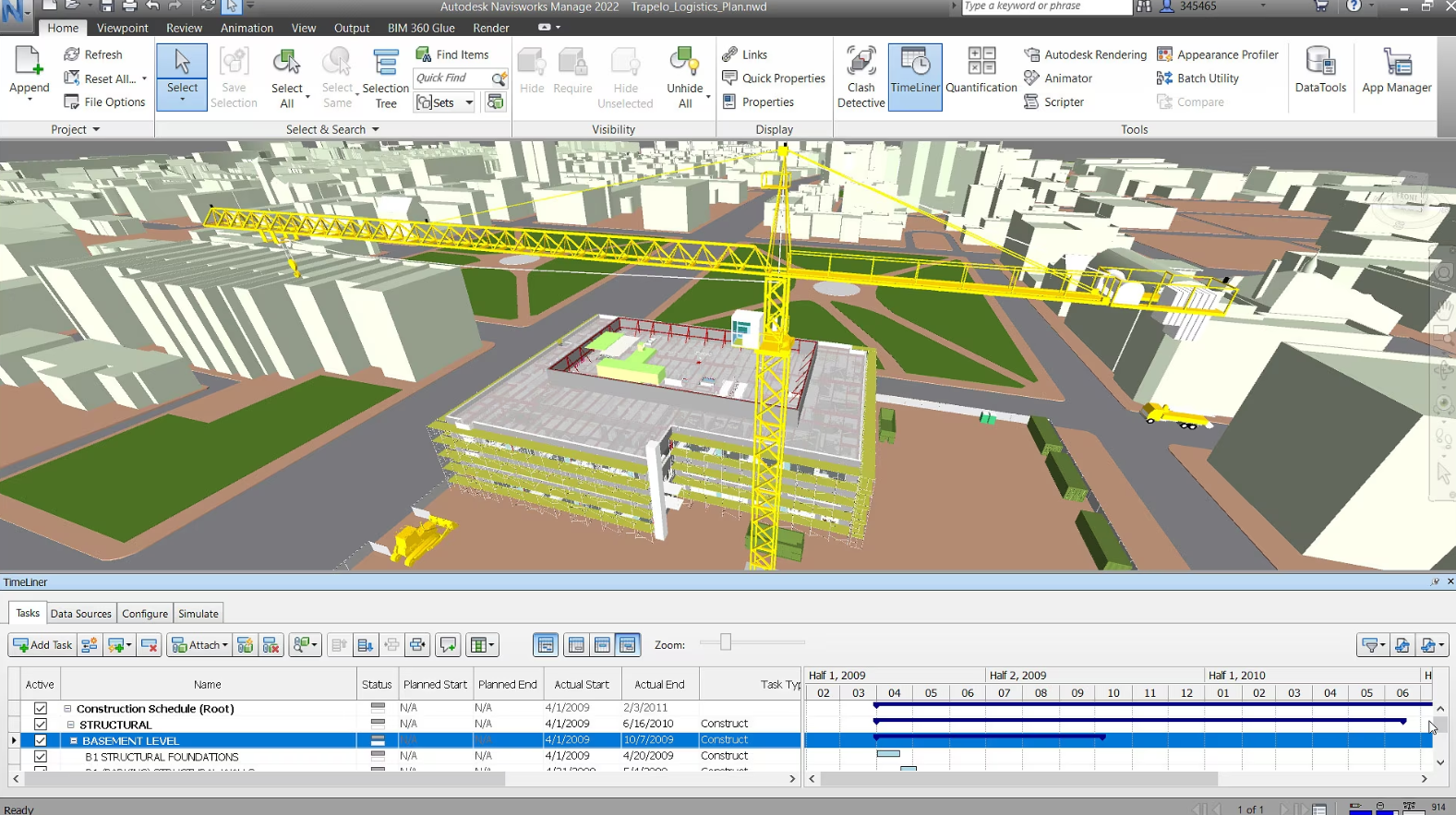 Time Liner Gantt 4D Navisworks