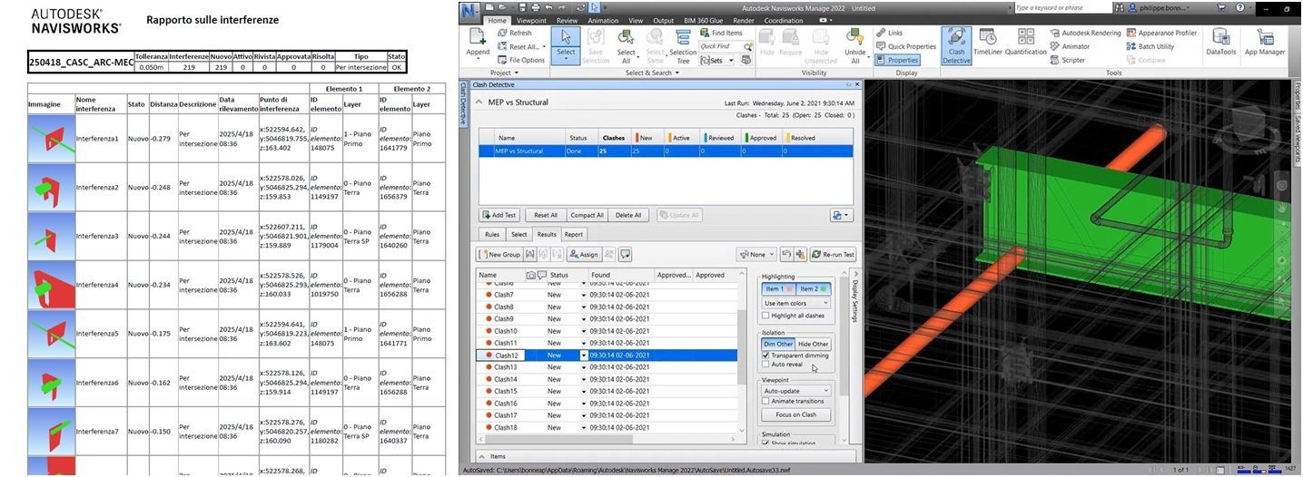 Report Inteferenze Clash Detection