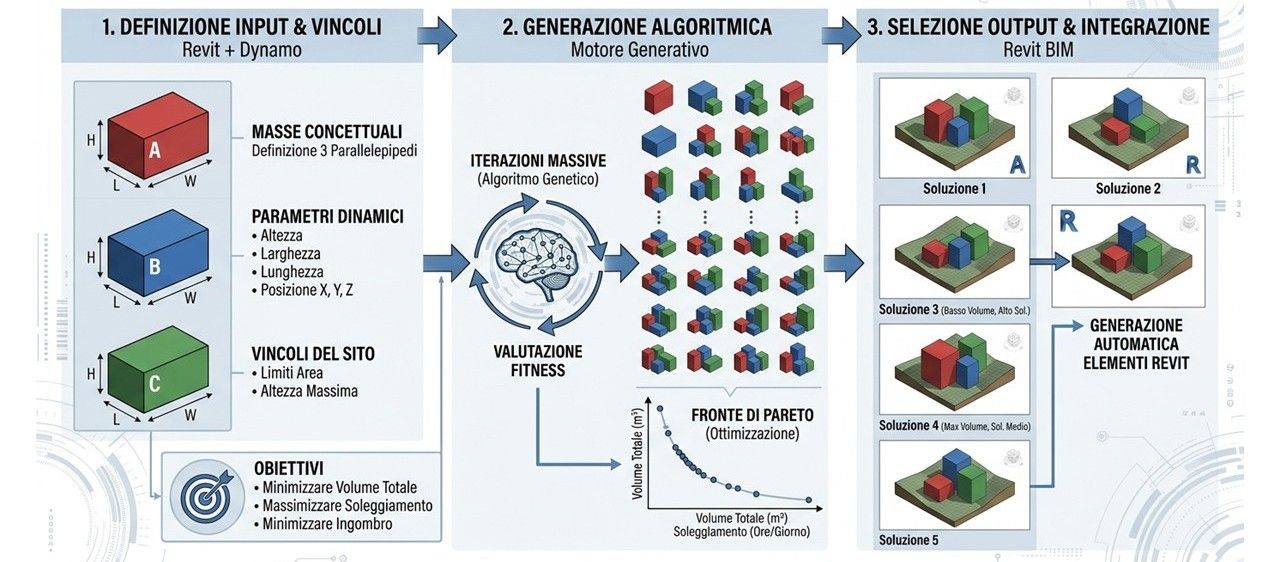 Studio Concettuale di Volumi Edifici con il G.D. in Revit 