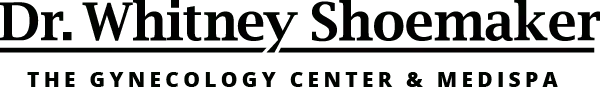 Logo for Dr. Whitney Shoemaker, a gynecology center and medispa. Black text on white background.