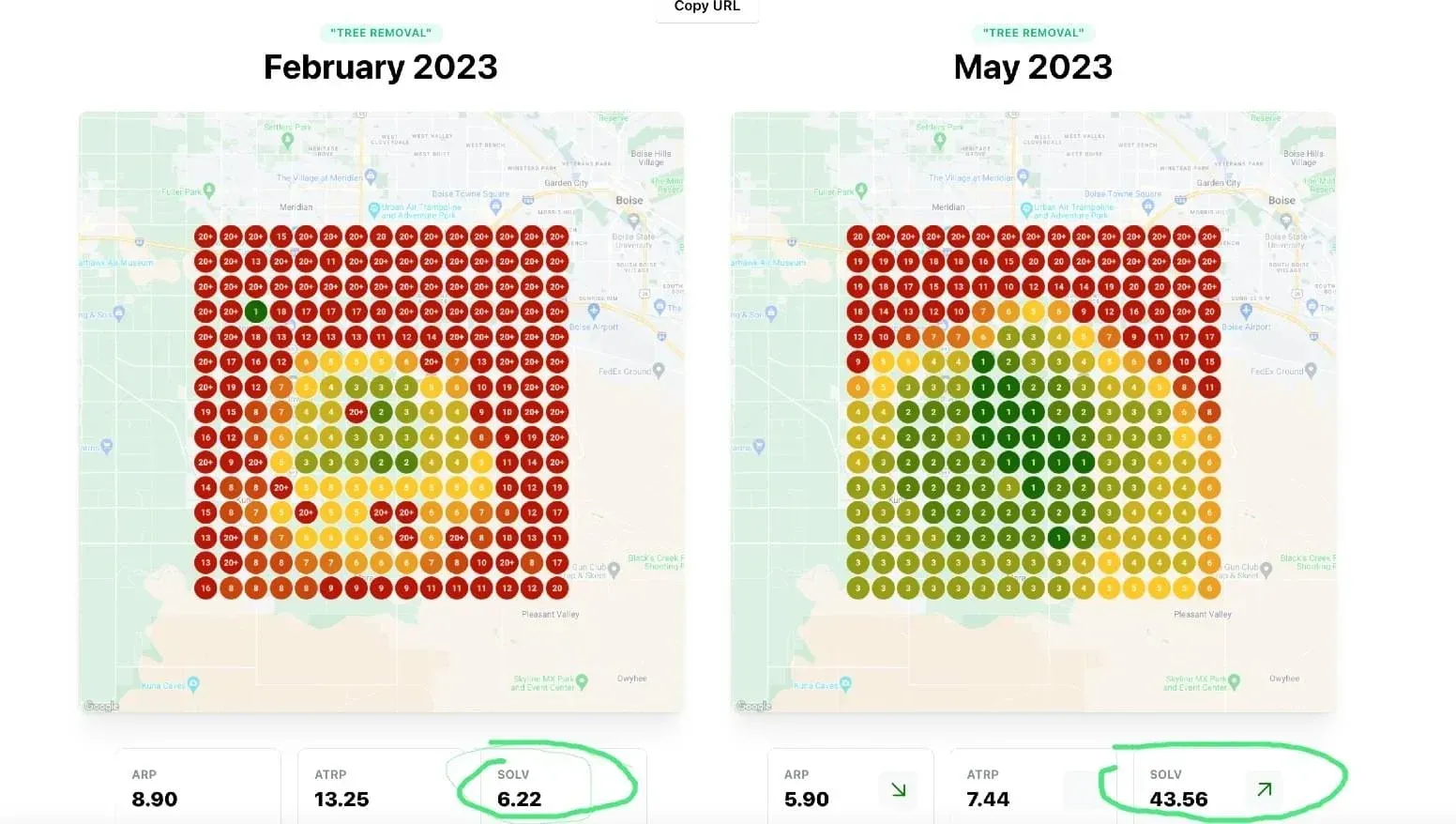 Google Map 3 pack georgrid results