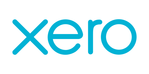 Xero logo in light blue lowercase lettering on a white background