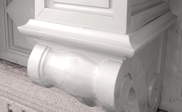 Restored decorative architectural corbel at Travelers Tower after fluoropolymer coating application — Hartford, CT by Cenaxo