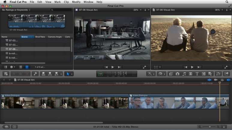 Giao diện làm việc của Final Cut Pro X Giao diện làm việc của Final Cut Pro X