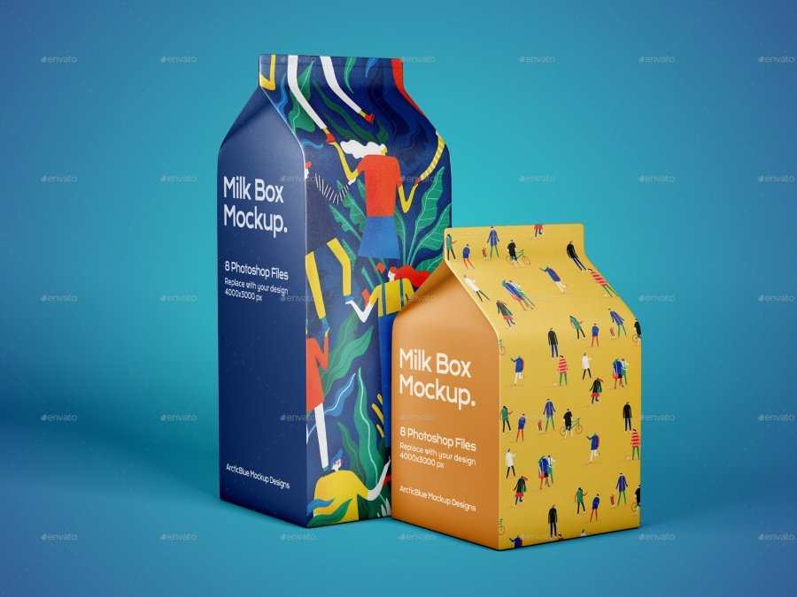 Milk Box Mockup