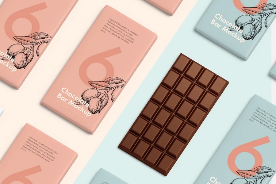 Chocolate bar mockup