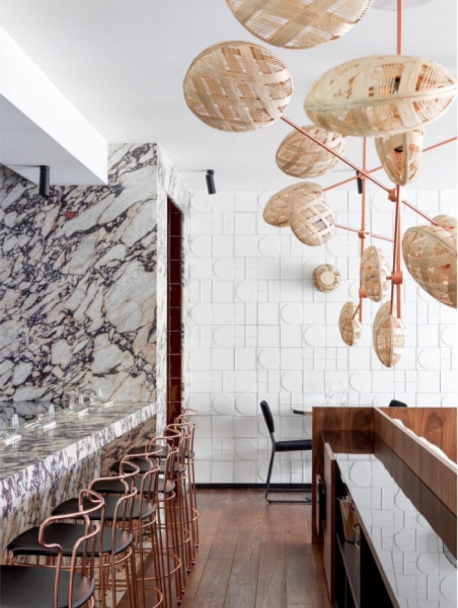 Vật liệu hữu cơ ở nhà hàng Branch