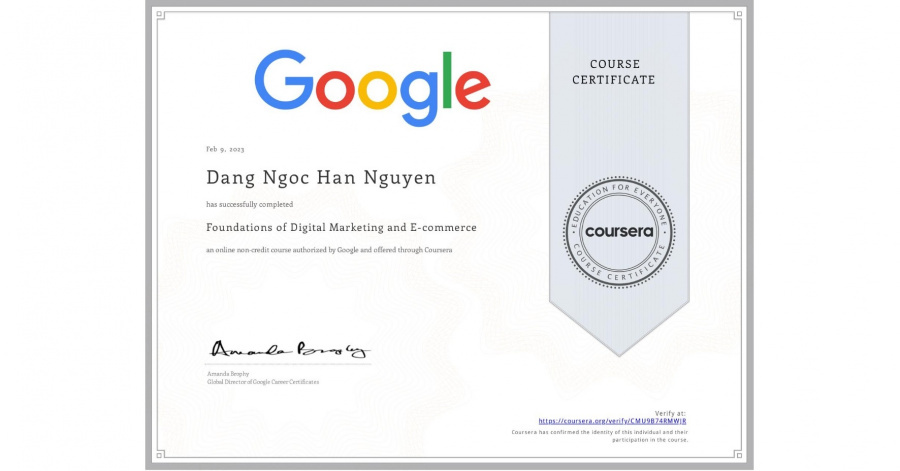 Chứng chỉ Digital Marketing của Google