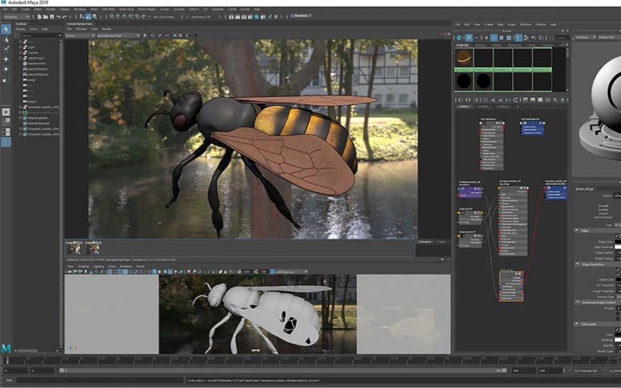 Giao diện làm việc của Autodesk Maya Giao diện làm việc của Autodesk Maya