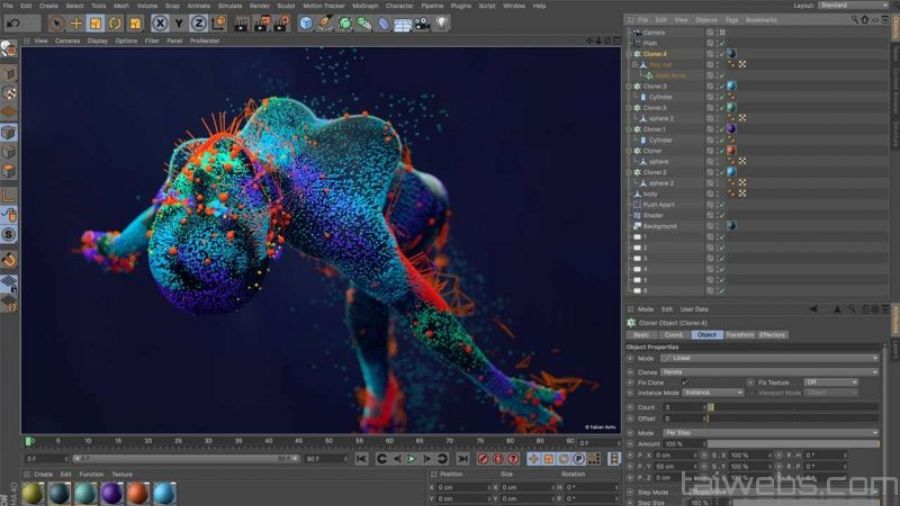 Một mô hình trong Cinema 4D Một mô hình trong Cinema 4D