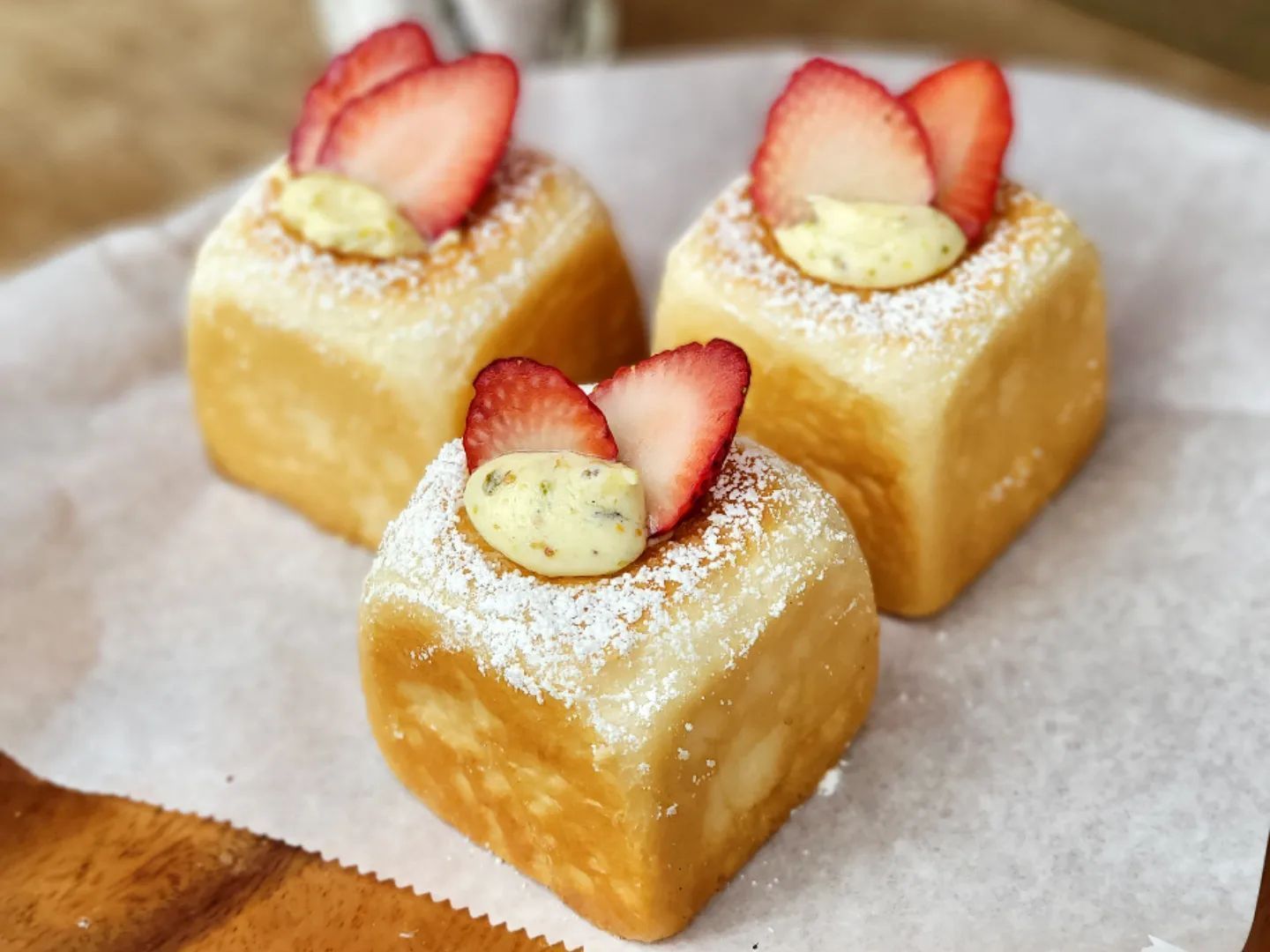 strawberry pistachio cube