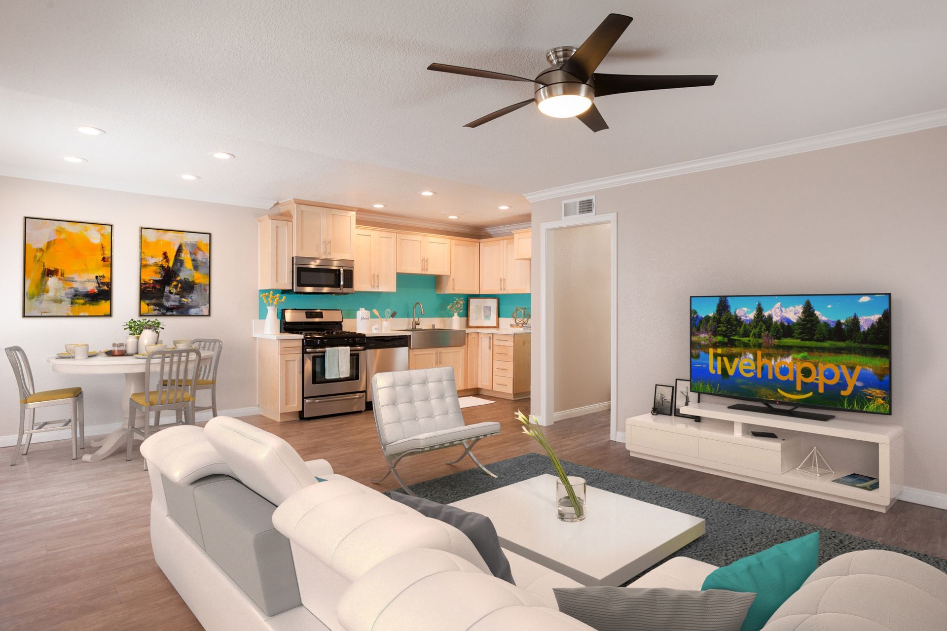 Sliding Photo Gallery Displaying Apartment Features