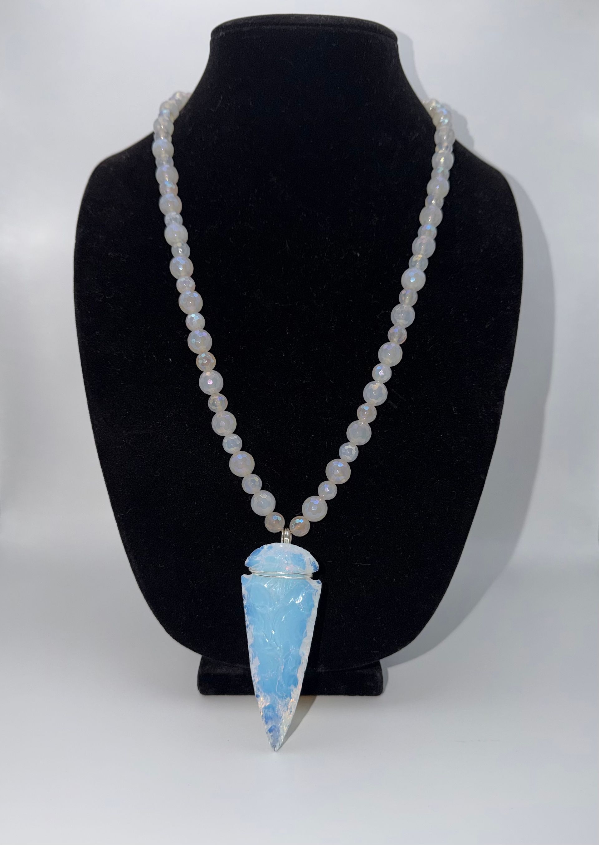 Opal Arrowhead Necklace