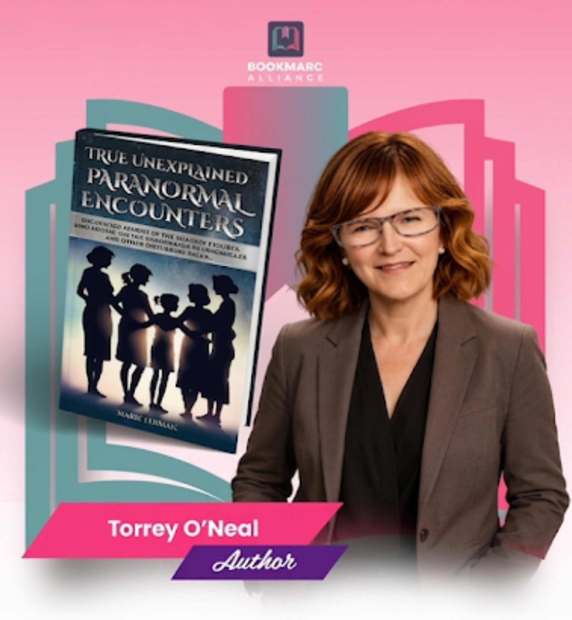 Book cover for “The Unexplained Paranormal Encounters” featuring silhouettes and author Torrey O’Neal.