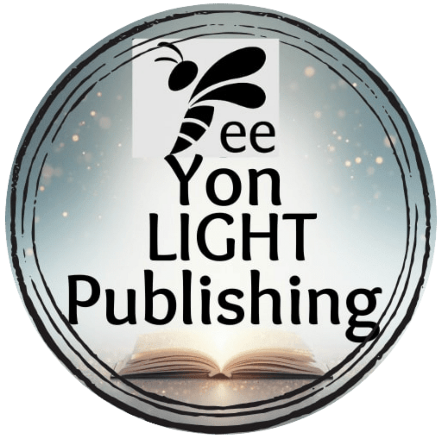 Bee Yon Light Publishing logo with an open book and leaf icon