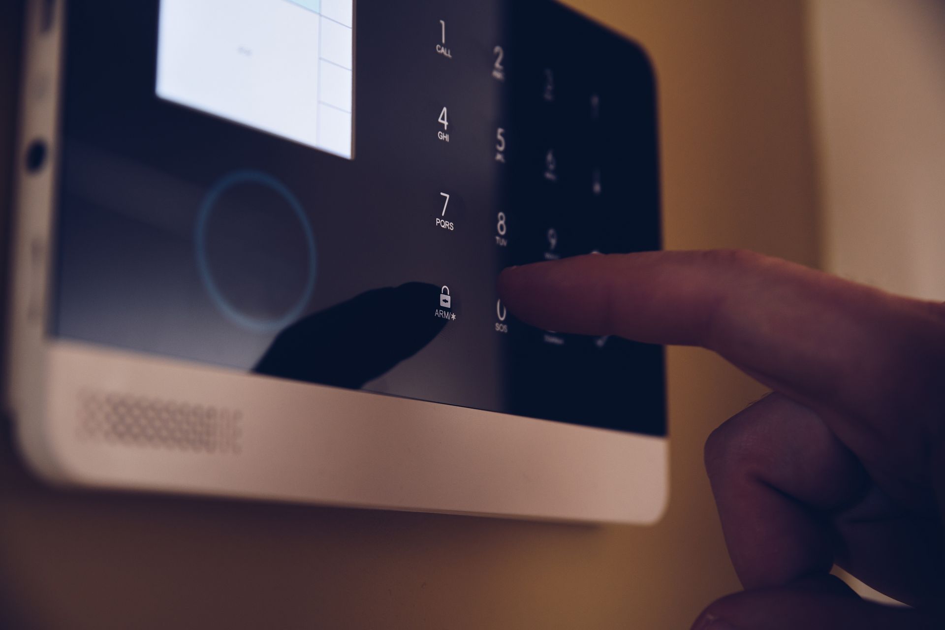 Home alarm system control panel