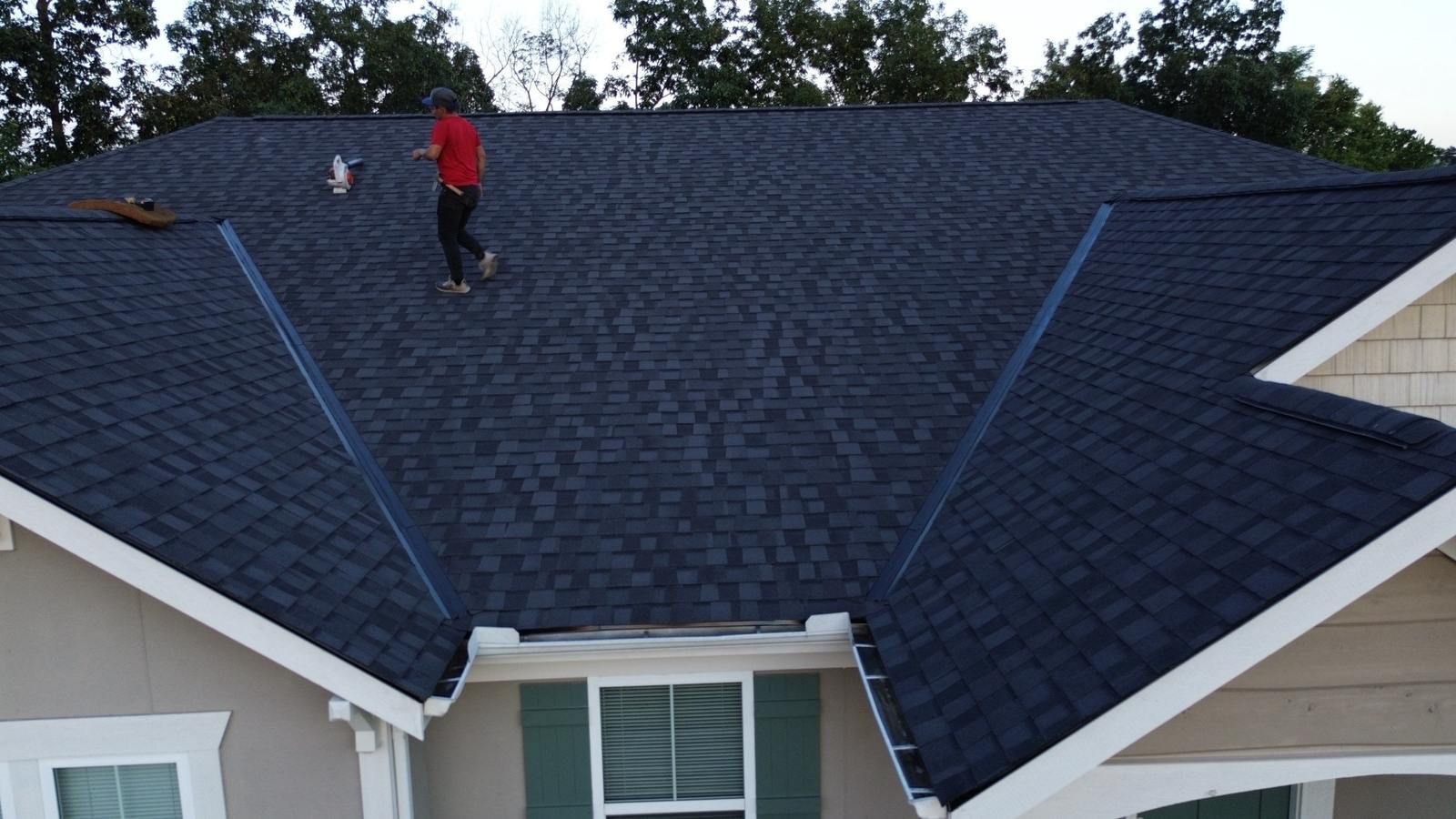 New CertainTeed architectural shingles and valleys on a hip roof in Independence, KY