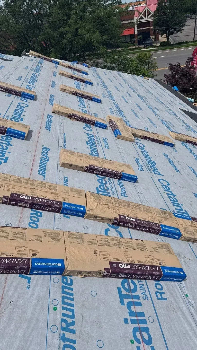 CertainTeed RoofRunner synthetic underlayment on a Florence, KY commercial roof