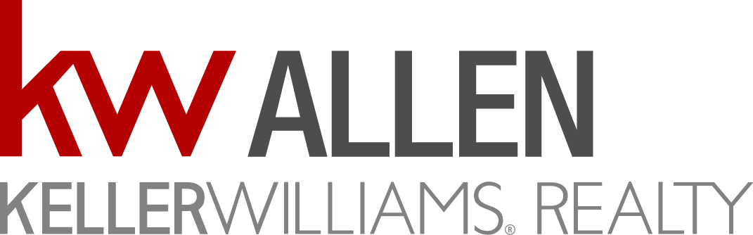 The logo for keller williams realty is red and black.