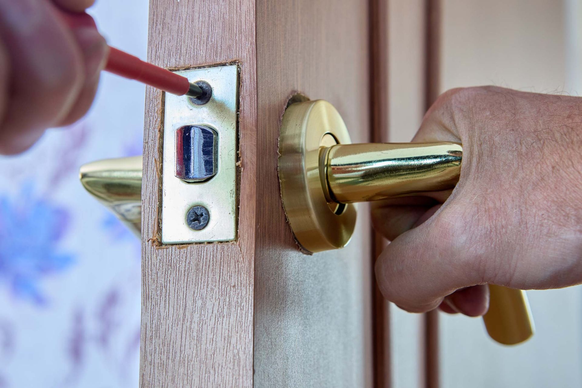 Tightens the Screw of The Door Latch Plate | Bundaberg, QLD | Wide Bay Architectural Hardware