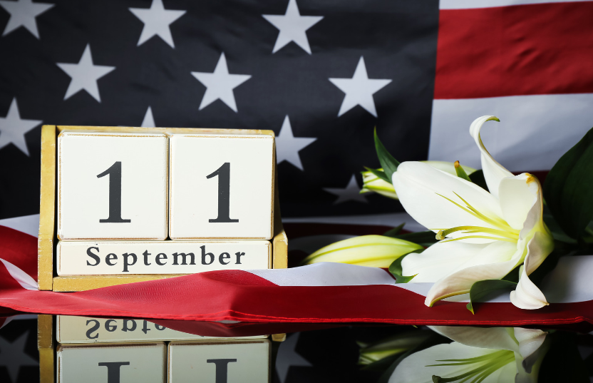 A wooden block with the date september 11 on it