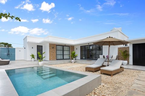 Amethisto villa exterior with private pool and sun loungers