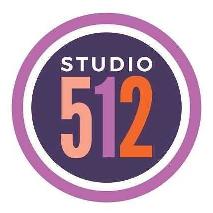 The studio 512 logo is in a purple circle.