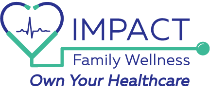 The logo for impact family wellness own your healthcare.