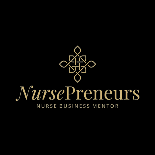 The logo for nursepreneurs is a nurse business mentor.