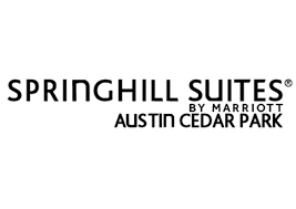 SpringHill Suites by Marriott Austin Cedar Park logo in black and white.