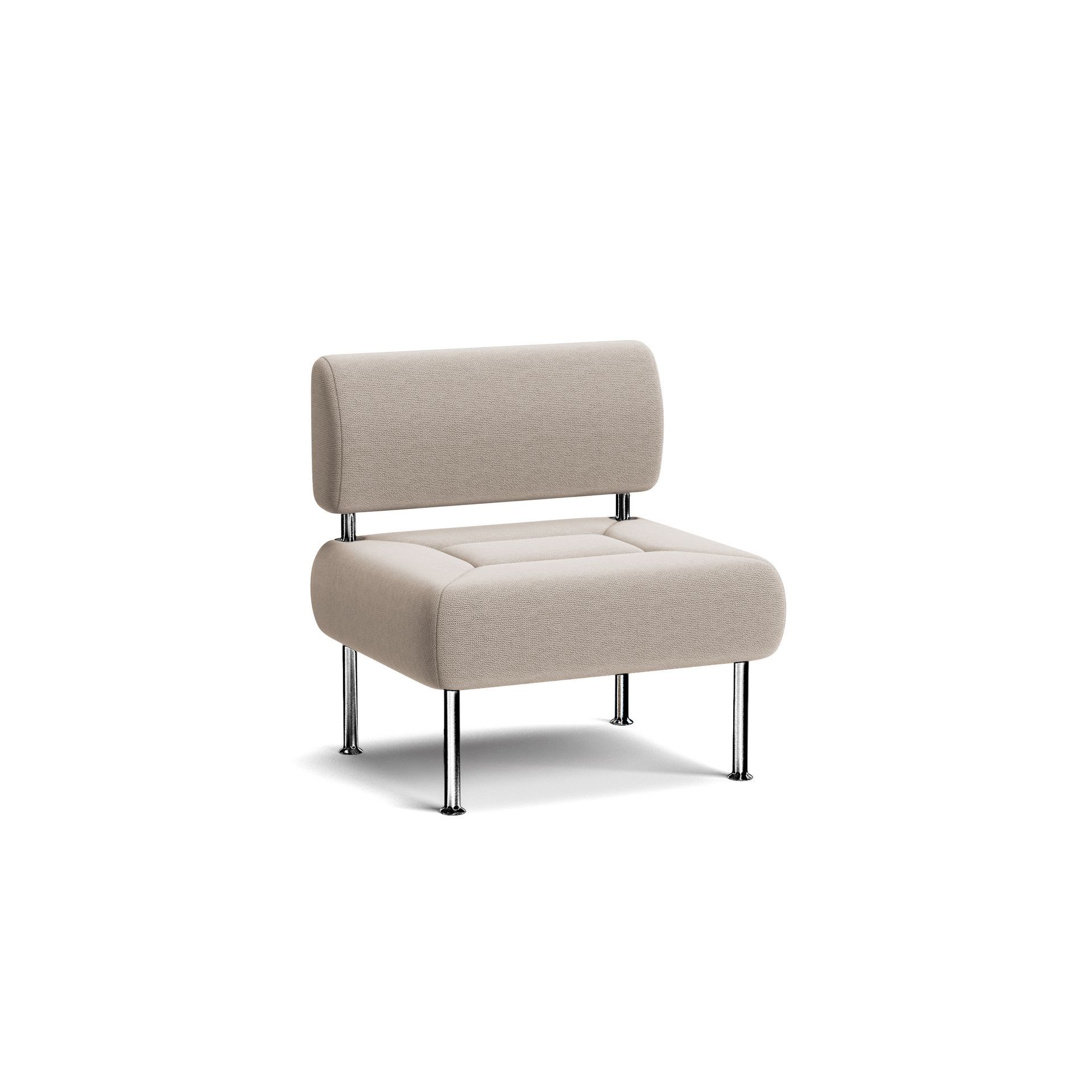 Single seat bench with back