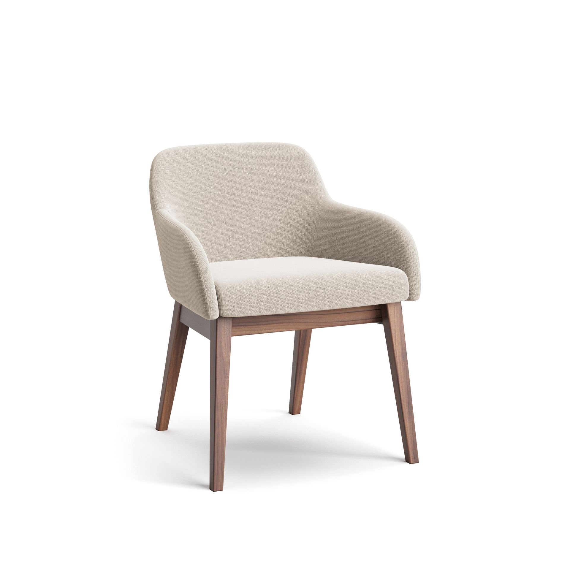 Wood frame chair with arms